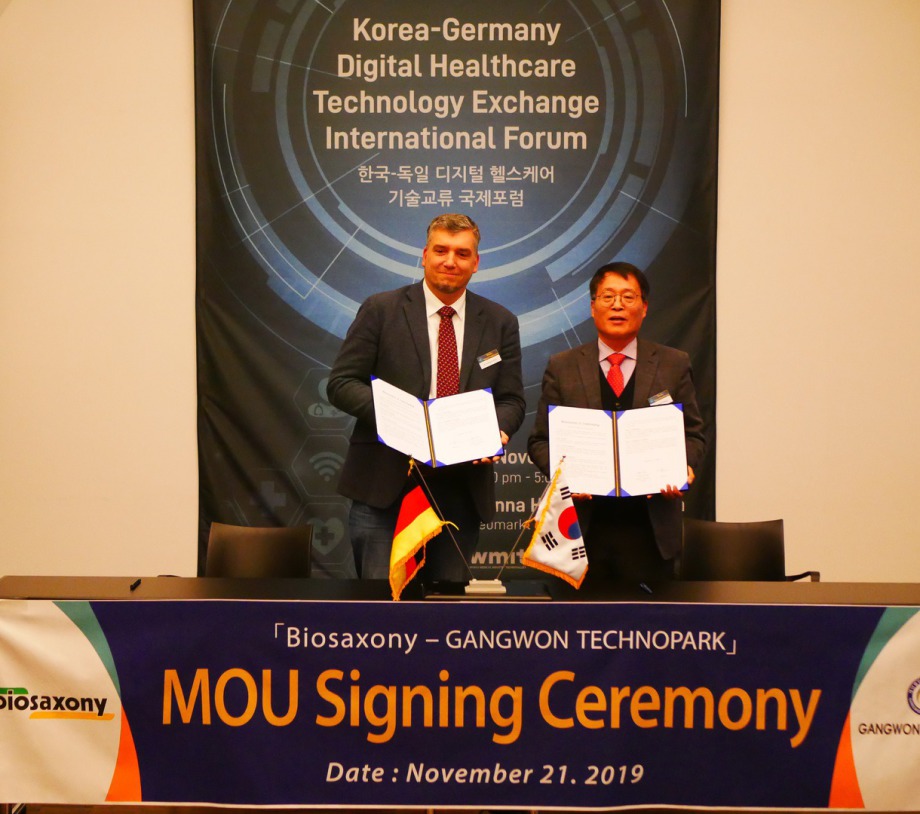 MOU between Gangwon Technopark and biosaxony e.V.